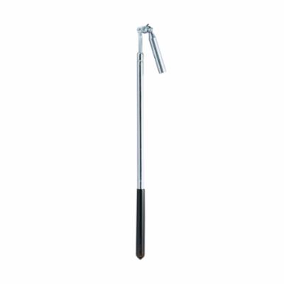 GENERAL 394 Extra Long Telescopic Magnetic Pickup With Locking Pivot Joint, Pocket Clip, 27 in L Extended, 5 lb Pull, Cushion Grip Handle, Steel/Vinyl - Magnetic Pickups